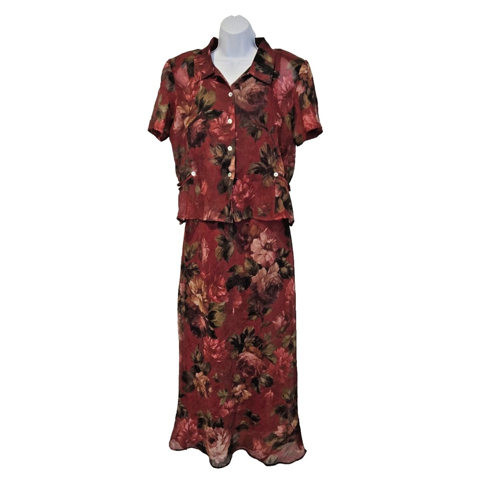 K‎ Studio Women's Dress Sleeveless Lined Dress with Matching  Button Up Blouse 8